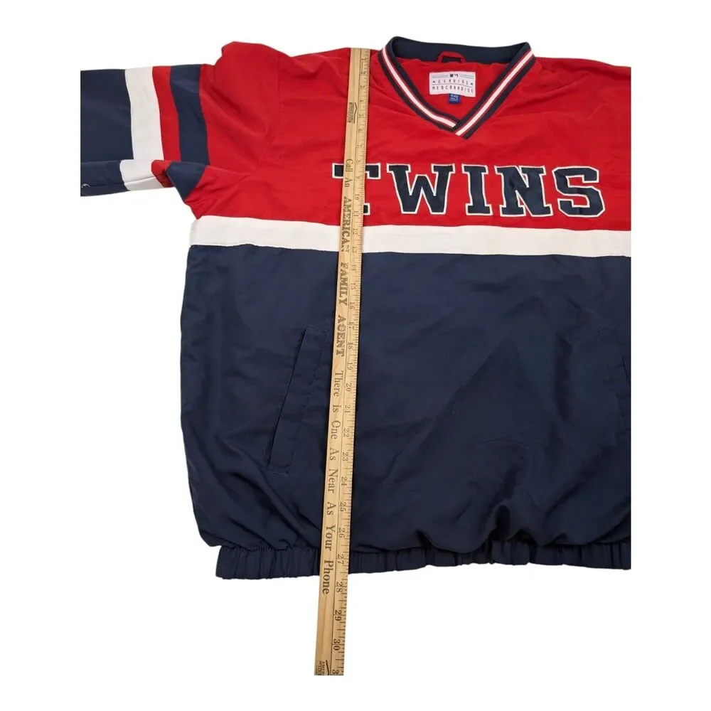 Minnesota Twins MLB Baseball Logo‎ Red White & Blue XL Pullover Jacket Lined
